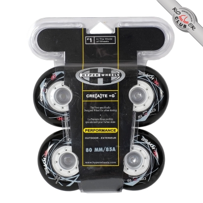 Колеса HYPER CREATE+G black/white 80мм/85A