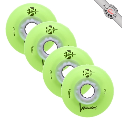 Колеса LUMINOUS 76MM (GREEN/WHITE)