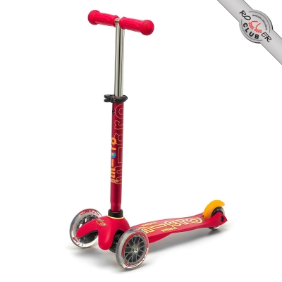 Самокат MICRO Mini2GO Deluxe с навесом красный рубин