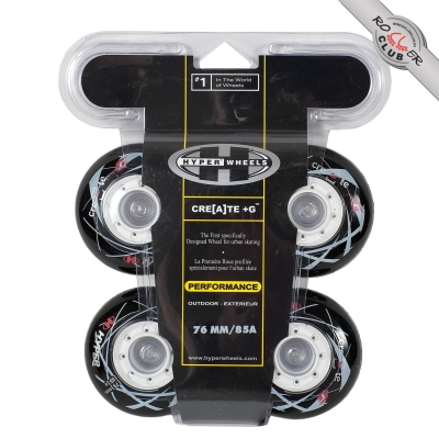 Колеса HYPER CREATE+G black/white 76мм/85A