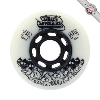 Колеса FR SKATES STREET INVADERS 76mm/84A (WHITE)