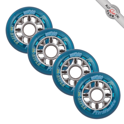 Колеса HYPER NX-360 80мм/84A trans blue/chr