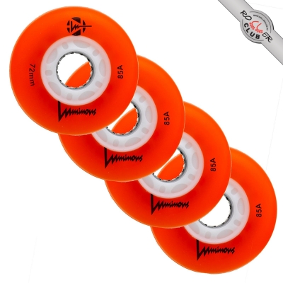 Колеса LUMINOUS 72MM (ORANGE/WHITE)