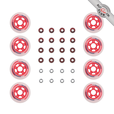 Набор колес POWERSLIDE F1 90мм/82А(8 шт) + ABEC5(16 шт) + Spacer(8 шт)