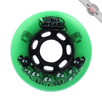 Колеса FR SKATES STREET INVADERS 72mm/84A (GREEN)