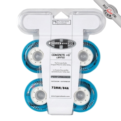 Колеса HYPER CONCRETE+G LTD solid blue/white 72мм/84A