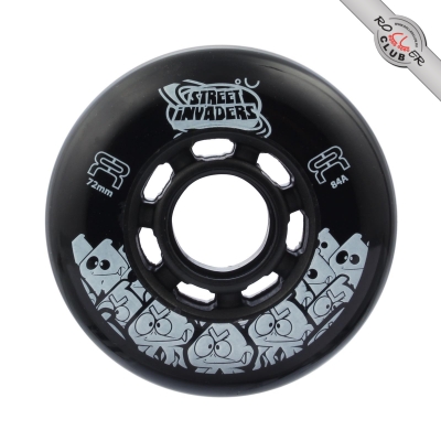 Колеса FR SKATES STREET INVADERS 72mm/84A (BLACK)