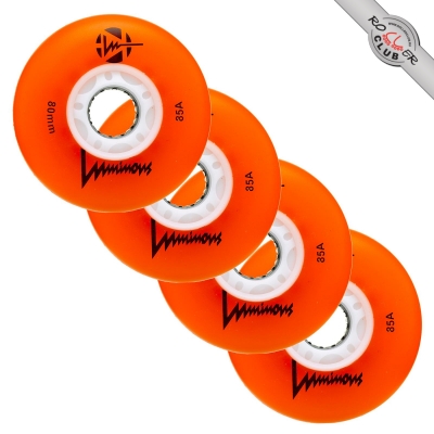 Колеса LUMINOUS 76MM (ORANGE/WHITE)