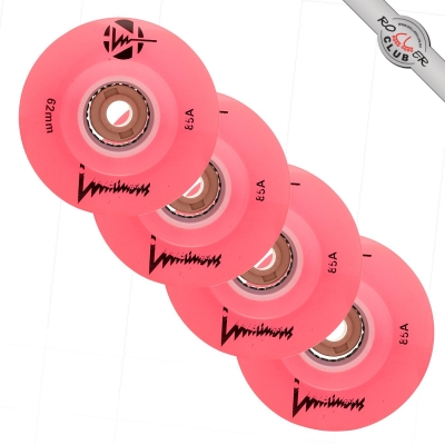 Колеса LUMINOUS LED QUAD 62MM/85A PINK