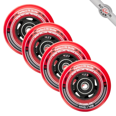 Колесо в сборе MICRO (+ 2 pcs bearing + 1 ps hub) 72mm RED for INFINITY