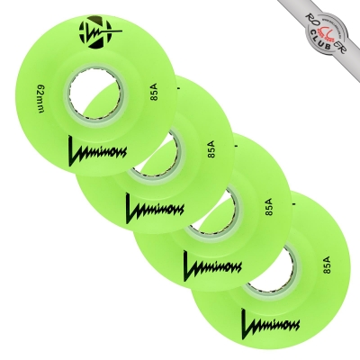 Колеса LUMINOUS LED QUAD 62MM/85A GREEN